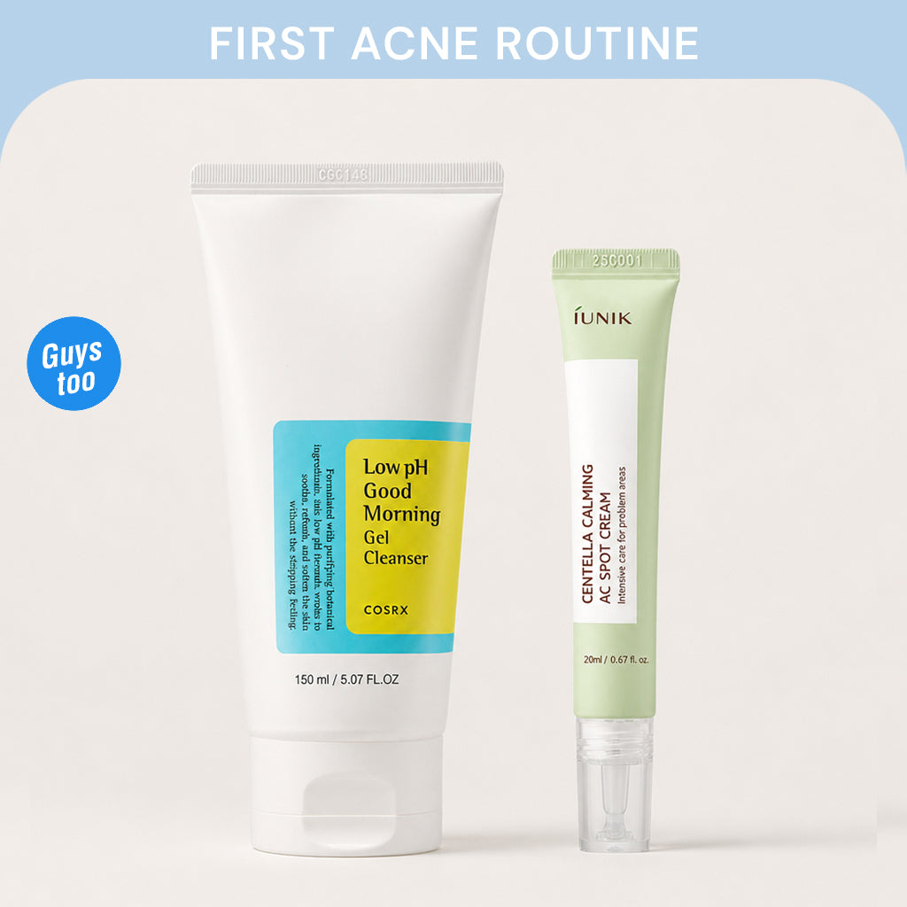 2PCS First Acne Routine Duo — Low pH Face Wash & Spot Cream