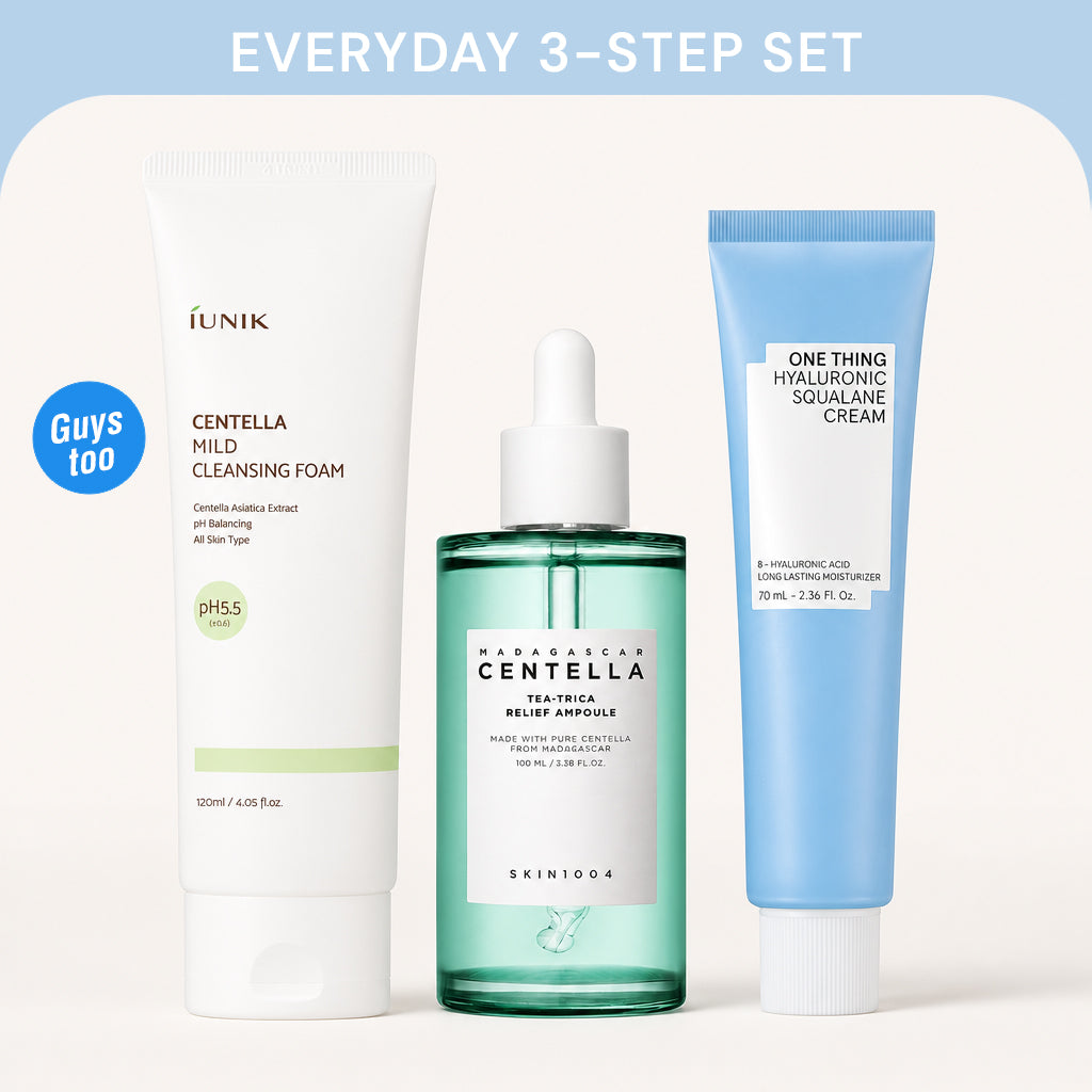 3-Step Everyday Skincare Set Cleansing Foam, Ampoule & Moisturizer