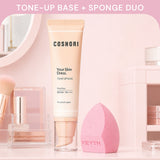 2PCS Tone-Up Base + Beauty Blender Sponge