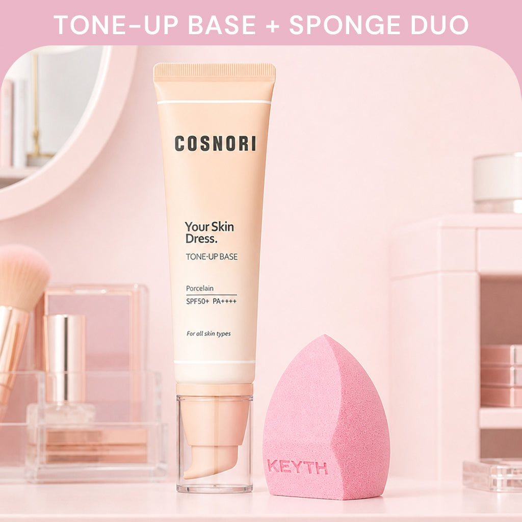 2PCS Tone-Up Base + Beauty Blender Sponge