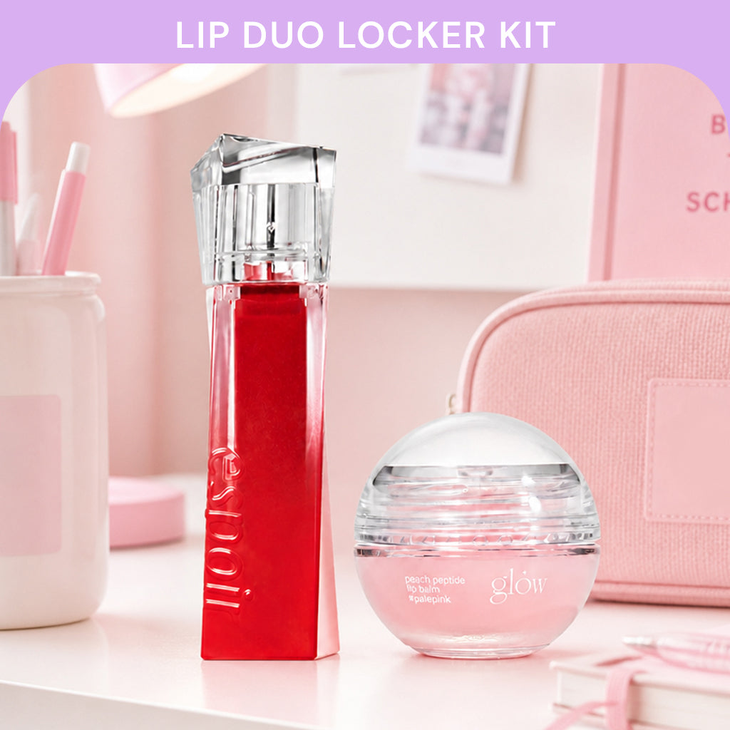 Lip Duo Locker Kit [Choose Your Color]  Glaze Lip Tint + Peptide Lip Balm