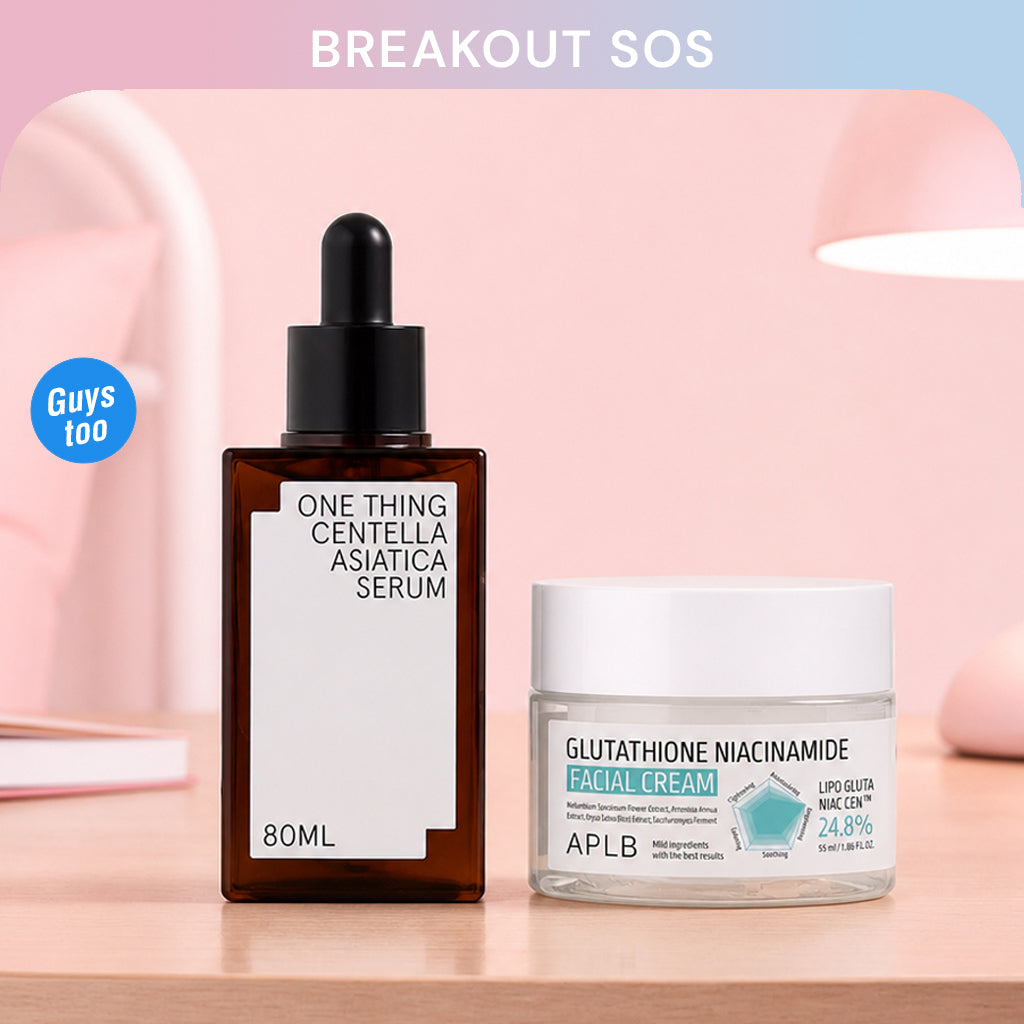 2PSC Breakout SOS Duo — Centella Serum + Glutathione Niacinamide Cream