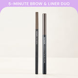 5-Minute Brow & Liner Duo — Eyebrow Pencil + Gel Eyeliner [Choose Your Color]
