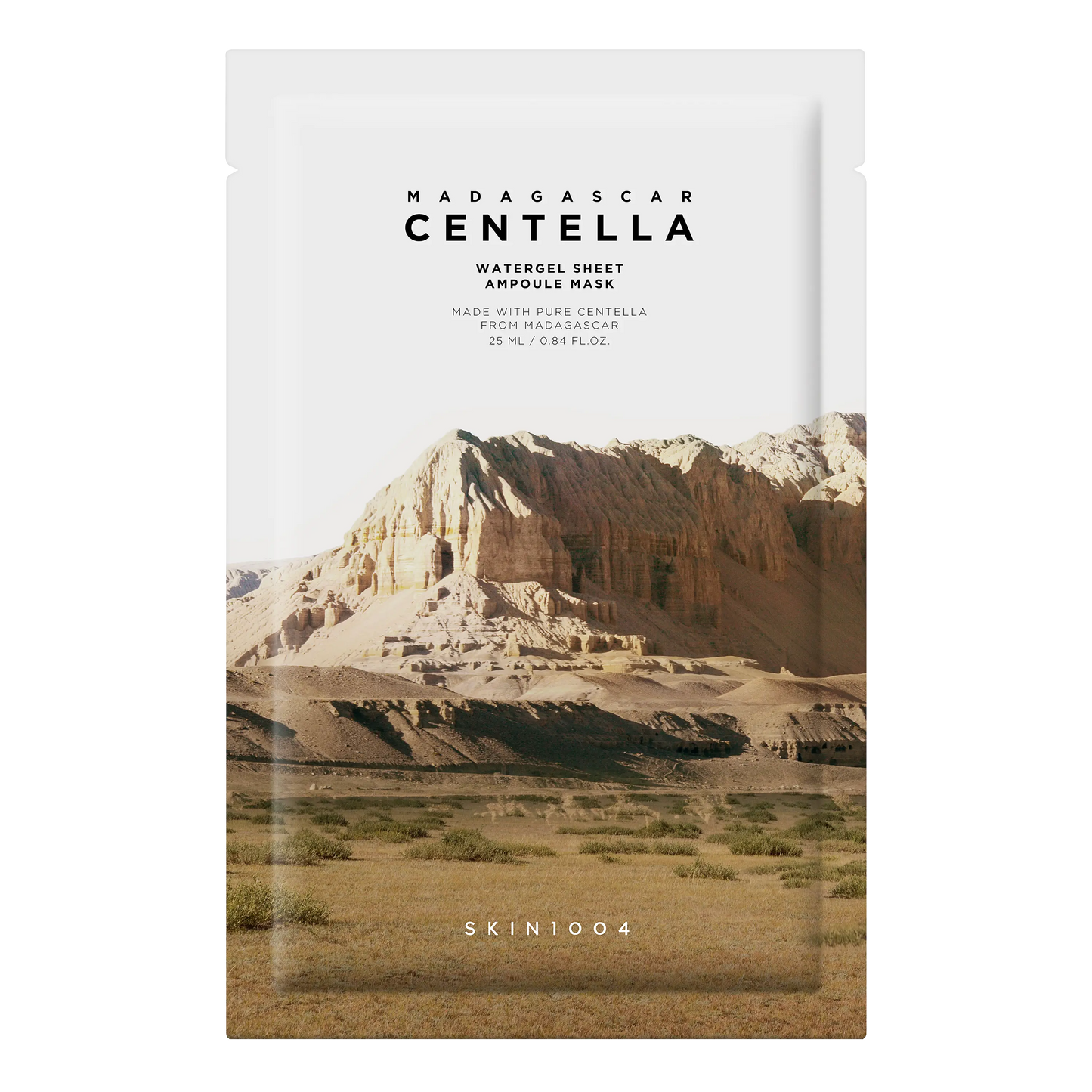 SKIN1004 Madagascar Centella Watergel Sheet Ampoule Mask pouch displayed for glow skincare