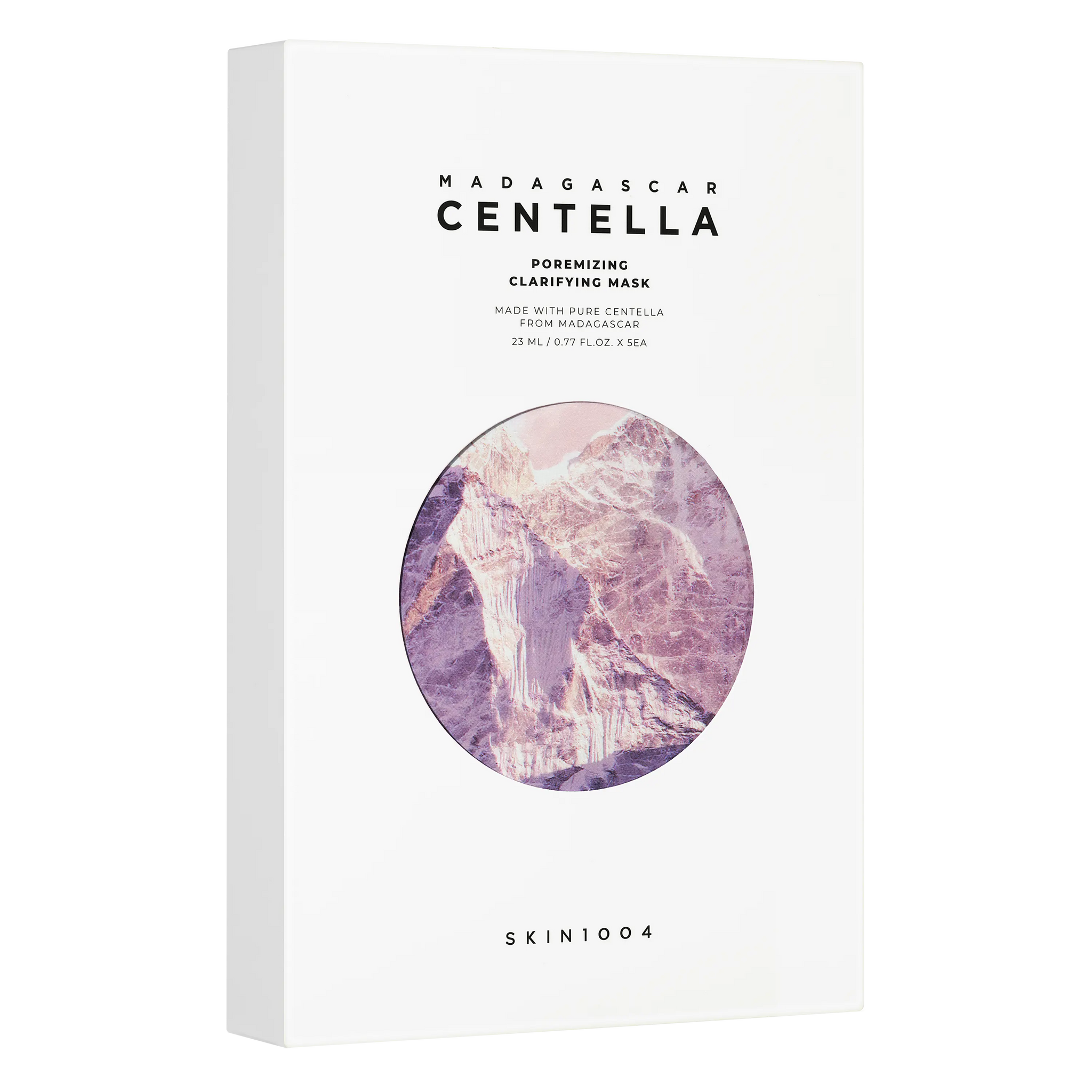 SKIN1004 Madagascar Centella Poremizing Clarifying Mask box packaging for pore refining skincare