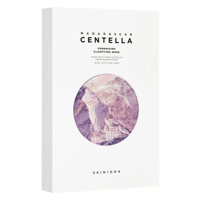 SKIN1004 Madagascar Centella Poremizing Clarifying Mask box packaging for pore refining skincare