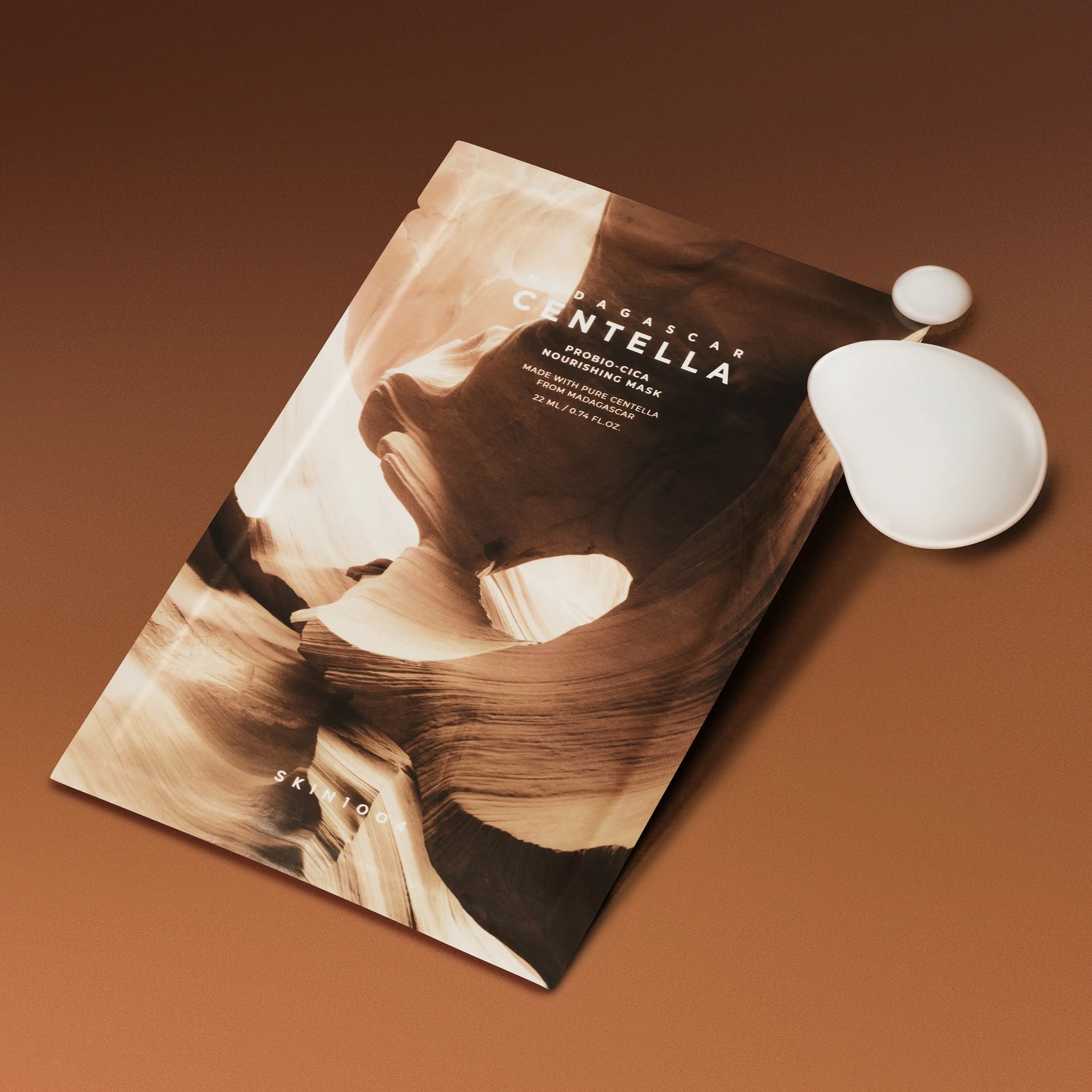 SKIN1004 Probio-Cica Nourishing Mask essence texture close-up showing rich hydrating serum consistency