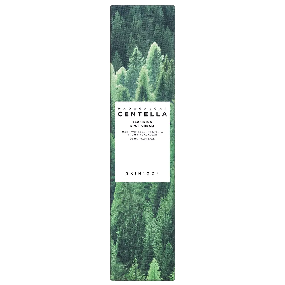 SKIN1004 Madagascar Centella Tea-Trica Spot Cream box packaging for blemish care