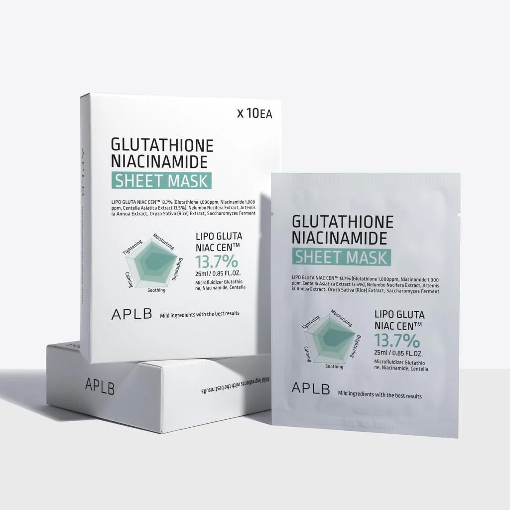 Glutathione Niacinamide Sheet Mask (10 Sheets)