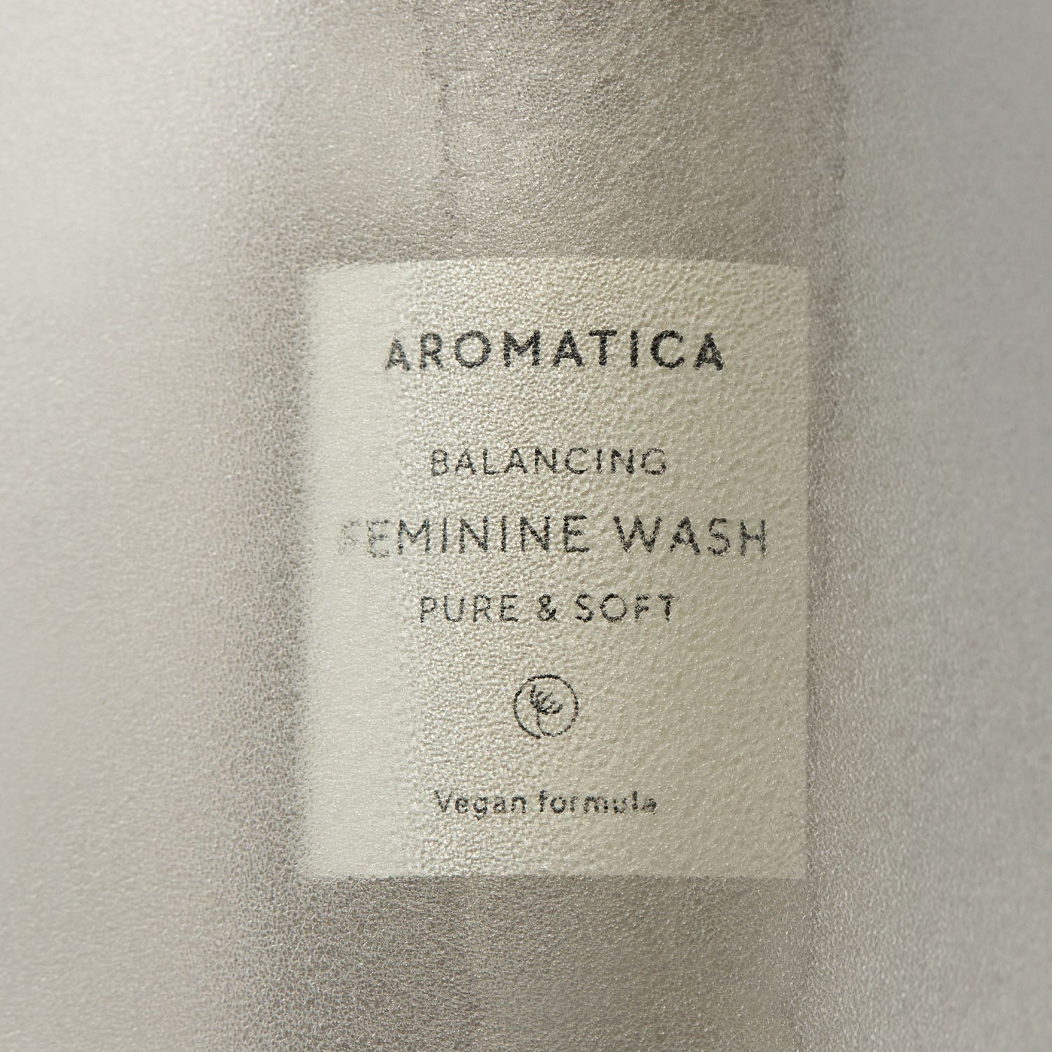 Aromatica Pure Soft Feminine Wash bottle close-up