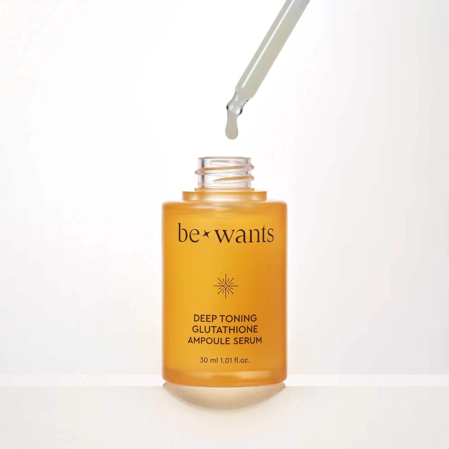 Bewants Glutathione Ampoule Serum open bottle with dropper exposed