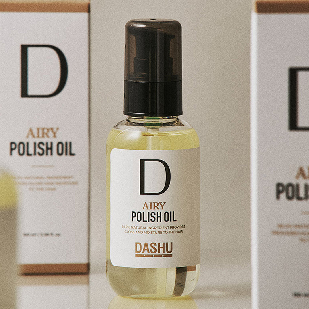 Dashu Pro Airy Polish Hair Oil 100ml bottle with packaging box
