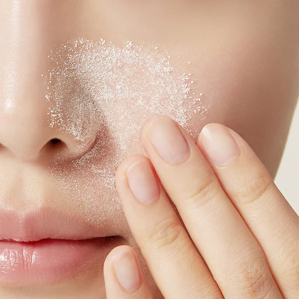 I'm From Fig Enzyme Powder Cleanser applied on face close-up