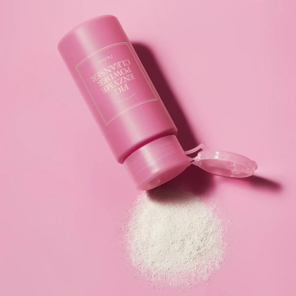 I'm From Fig Enzyme Powder Cleanser open bottle with powder