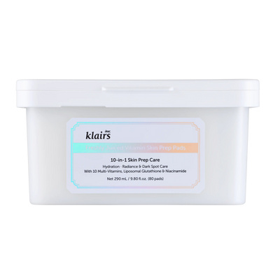 Dear Klairs Freshly Juiced Vitamin Skin Prep Pads 80 pads container front view