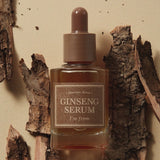 I'm From Ginseng Serum bottle with wood backdrop
