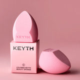 KEYTH beauty sponge with packaging on a pink background