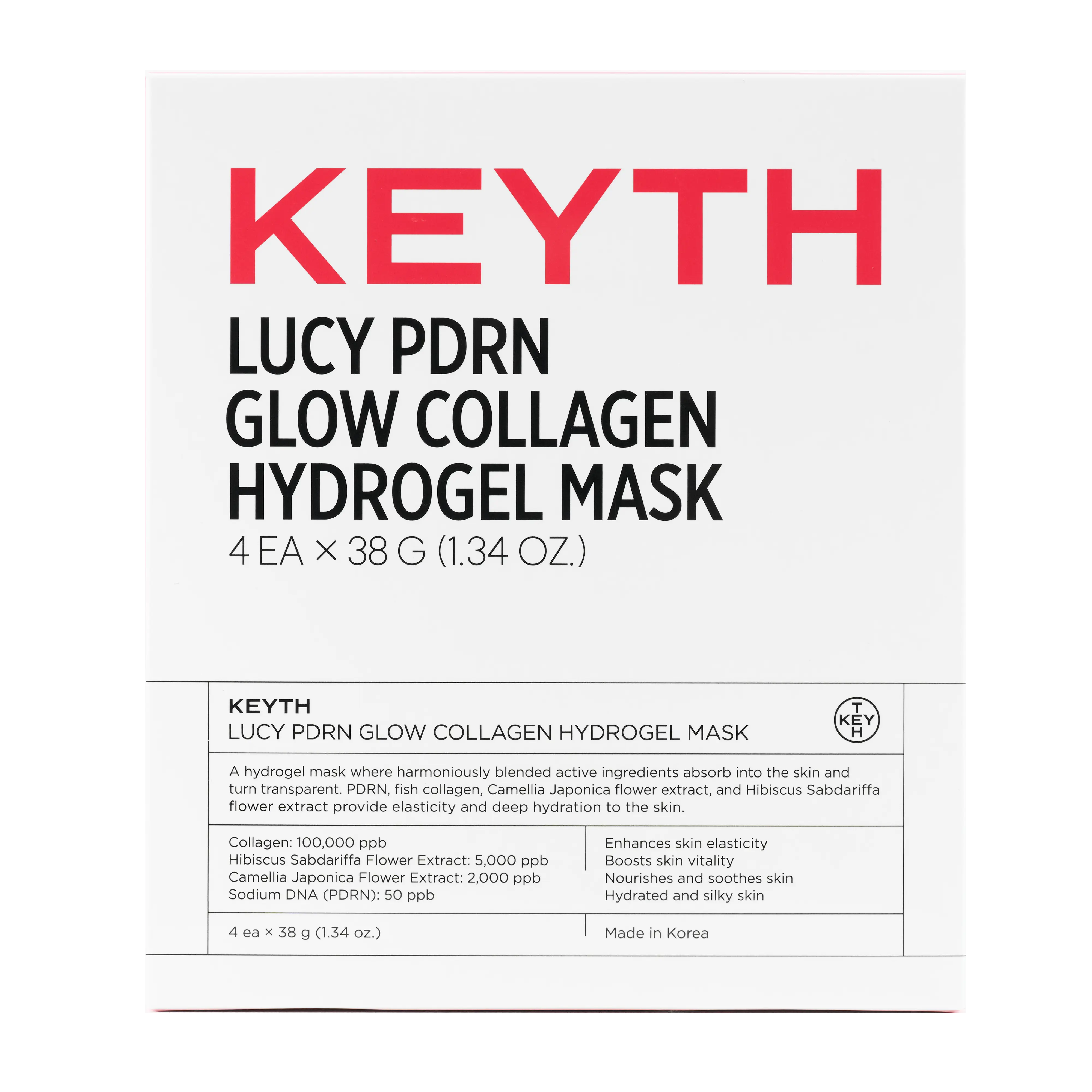 Lucy PDRN Glow Collagen Hydrogel Mask (4 Masks) – Cupidrop