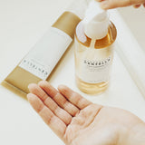 Using SKIN1004 Double Cleansing Duo with cleansing oil and foam to remove makeup and impurities for clean skin