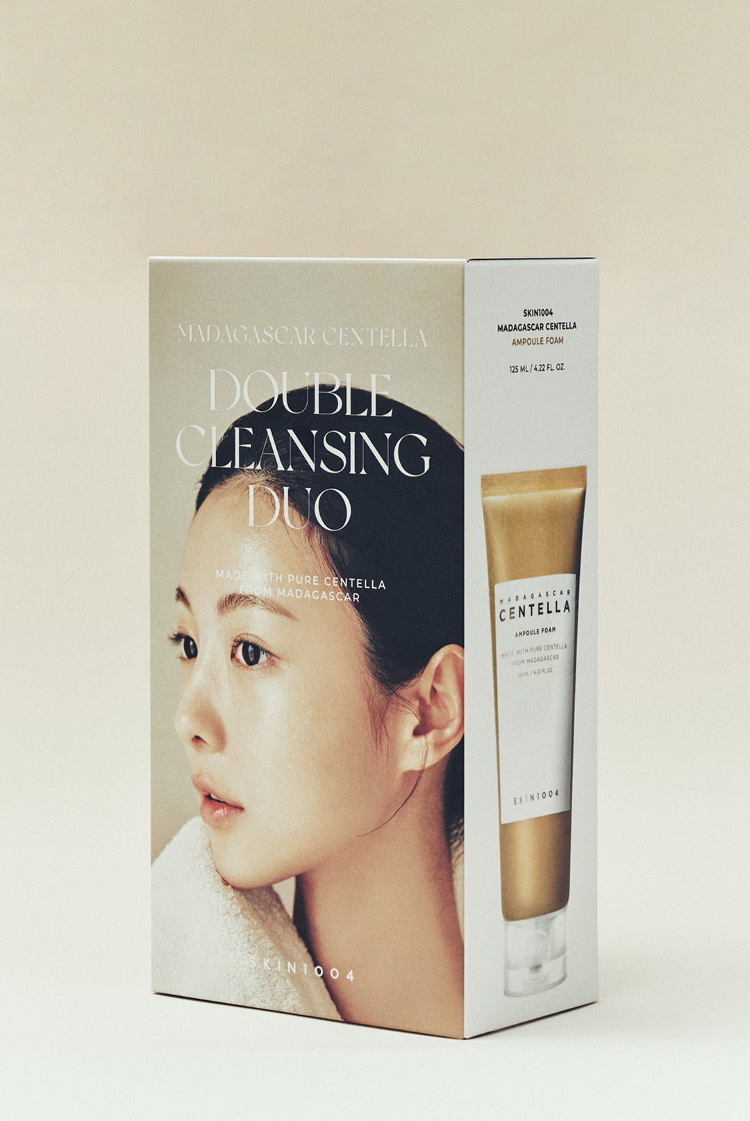 SKIN1004 Madagascar Centella Double Cleansing Duo box packaging for daily gentle cleansing routine