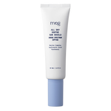 Meg all day soothe sun shield broad spectrum SPF48 tube packaging front view with transparent background