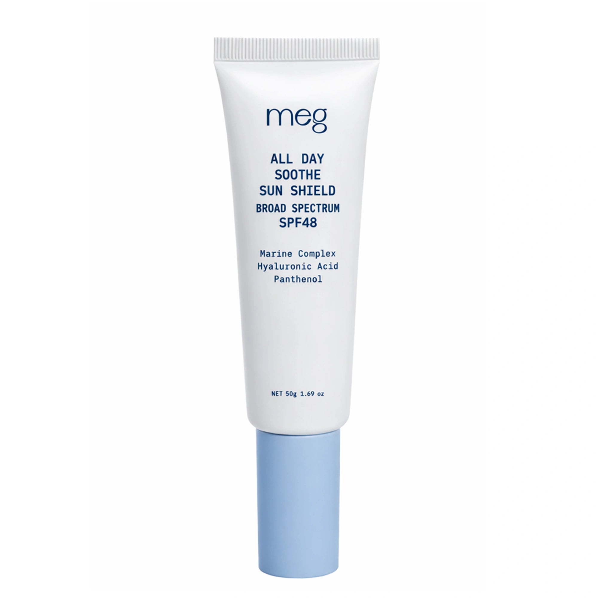 MEG All Day Soothe Sun Shield 50ml tube front view