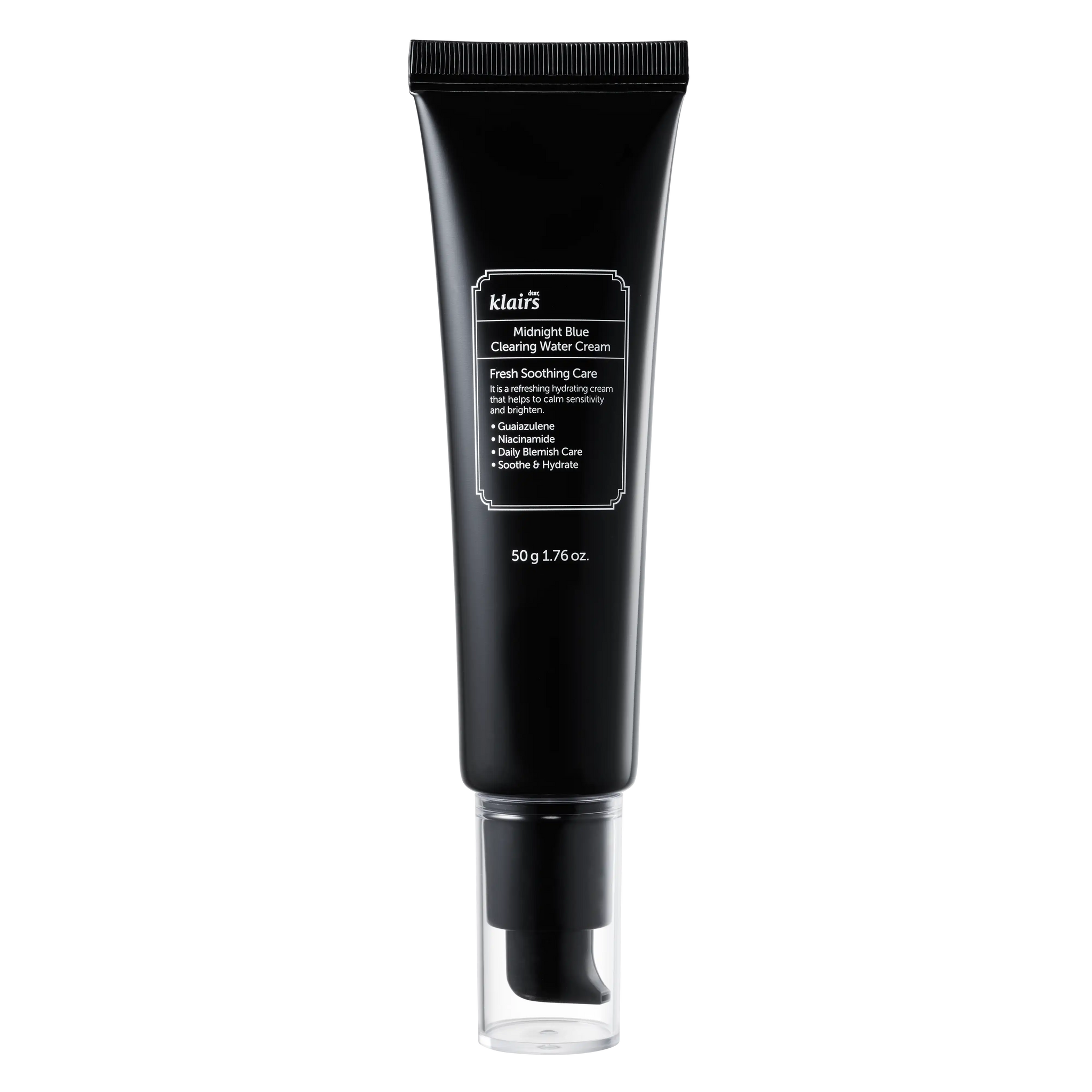 Dear Klairs Midnight Blue Clearing Water Cream 50g tube front view