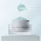 Scooping NDP Cica Bio-Placenta Cream to calm redness and support skin barrier repair