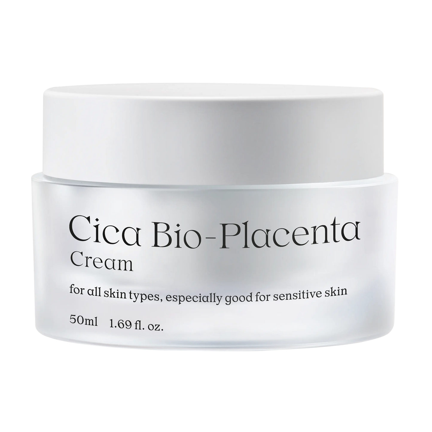 NDP Cica Bio-Placenta Cream jar front view highlighting soothing gel cream for sensitive skin