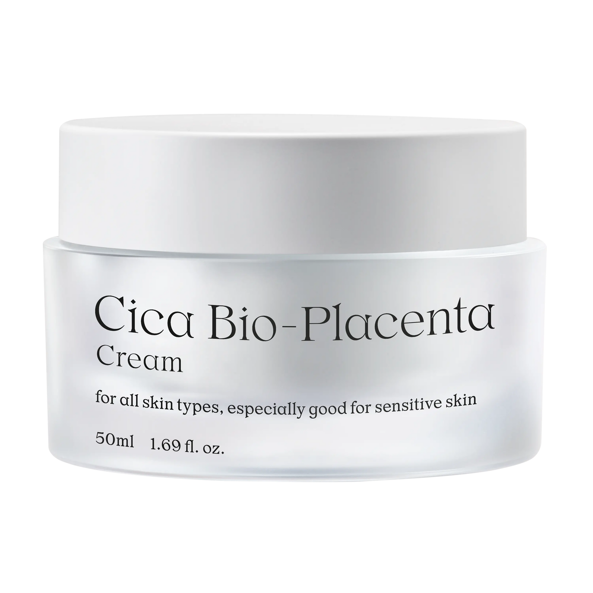 NDP Cica Bio-Placenta Cream jar front view highlighting soothing gel cream for sensitive skin
