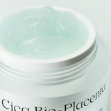 Close-up of NDP Cica Bio-Placenta Cream showing lightweight gel texture with soothing and hydrating finish