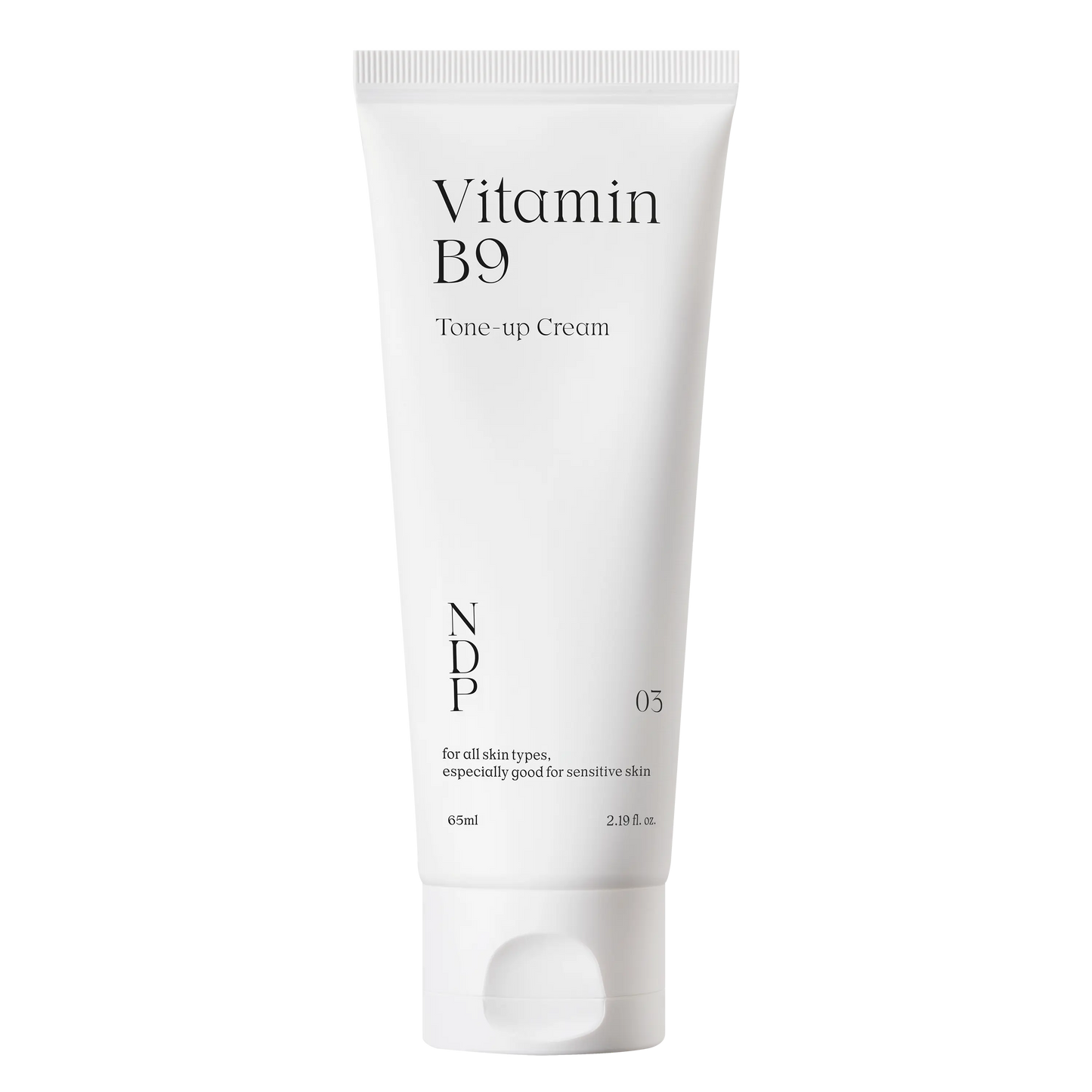 NDP Vitamin B9 Tone-up Cream tube front view highlighting instant brightening tone-up effect