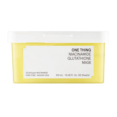 One Thing Niacinamide Glutathione Mask 30 sheets container front view