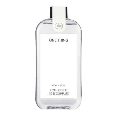 Clear bottle of 'ONE THING' hyaluronic acid complex 150ml
