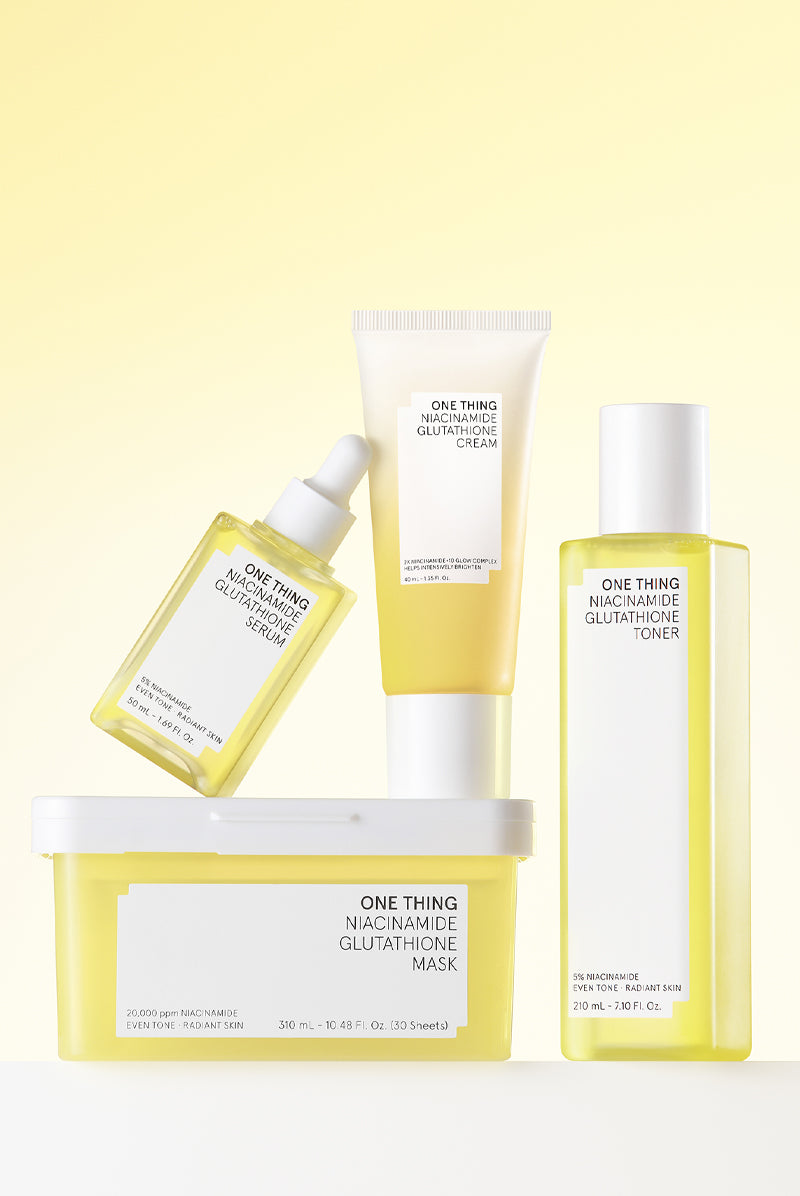 One Thing Niacinamide Glutathione skincare collection