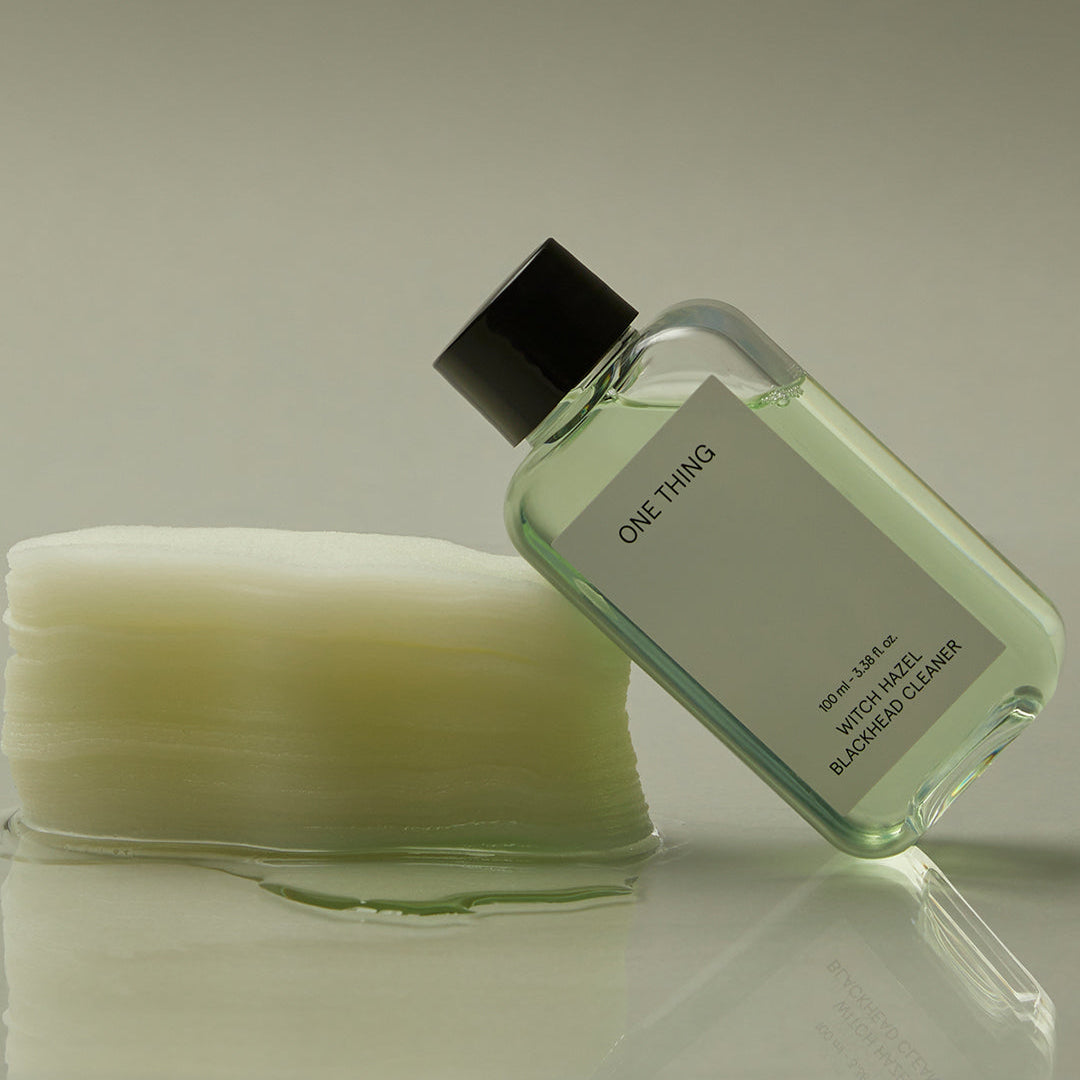 One Thing Witch Hazel Blackhead Cleaner Set Nose Pack Pad soaked nose strip with bottle