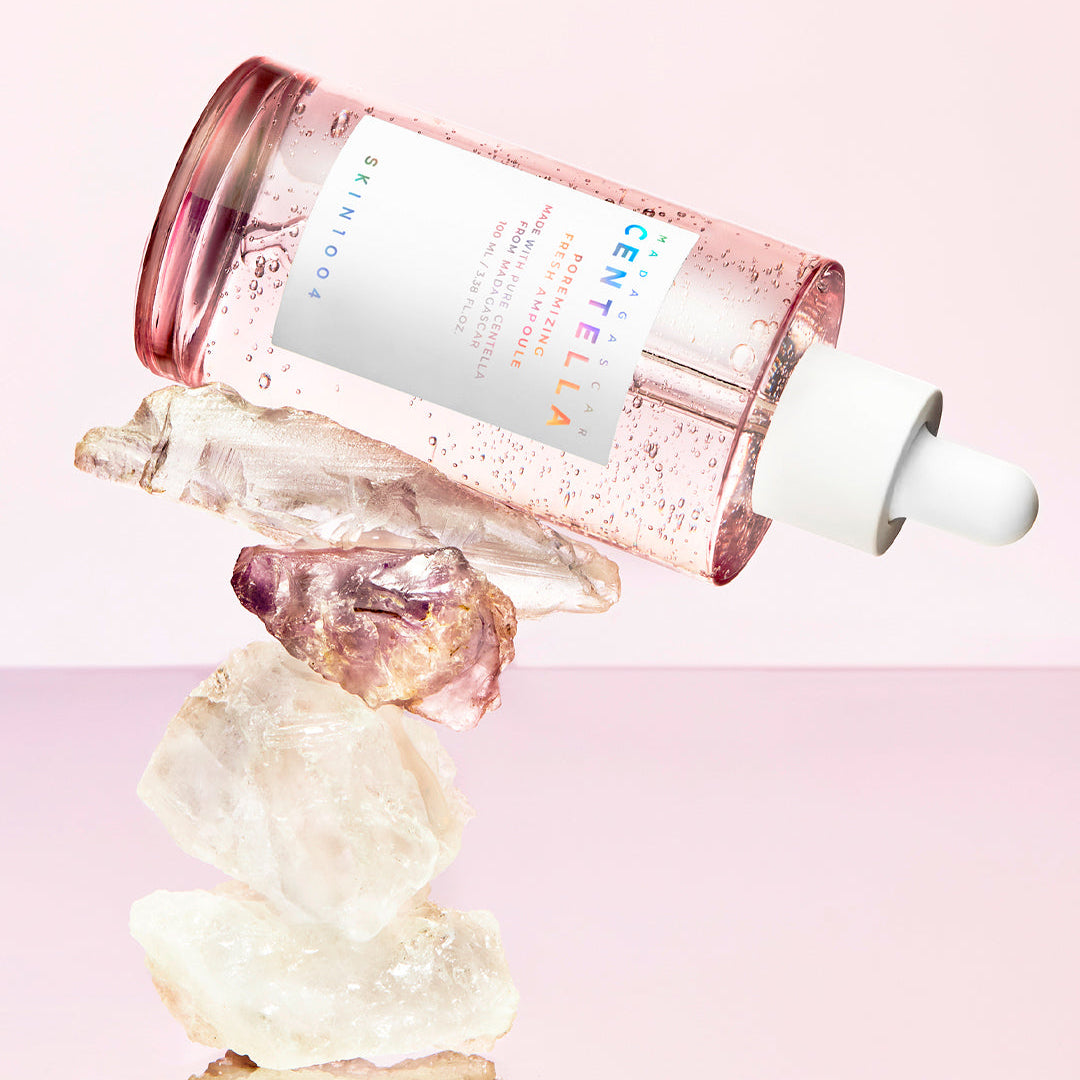 SKIN1004 Madagascar Centella Poremizing Fresh Ampoule bottle with salt rocks