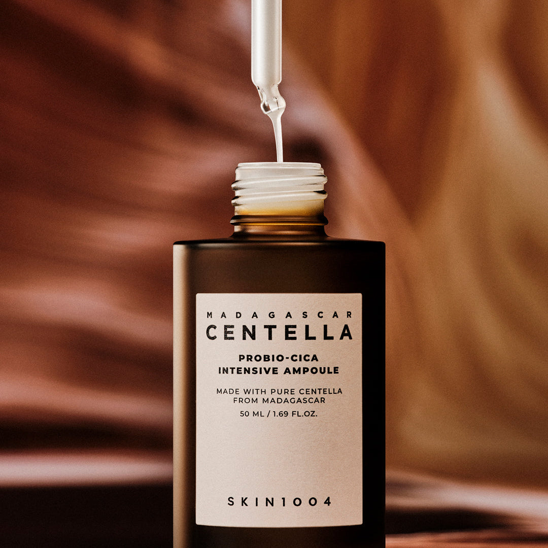 SKIN1004 Madagascar Centella Probio-Cica Intensive Ampoule open bottle with texture