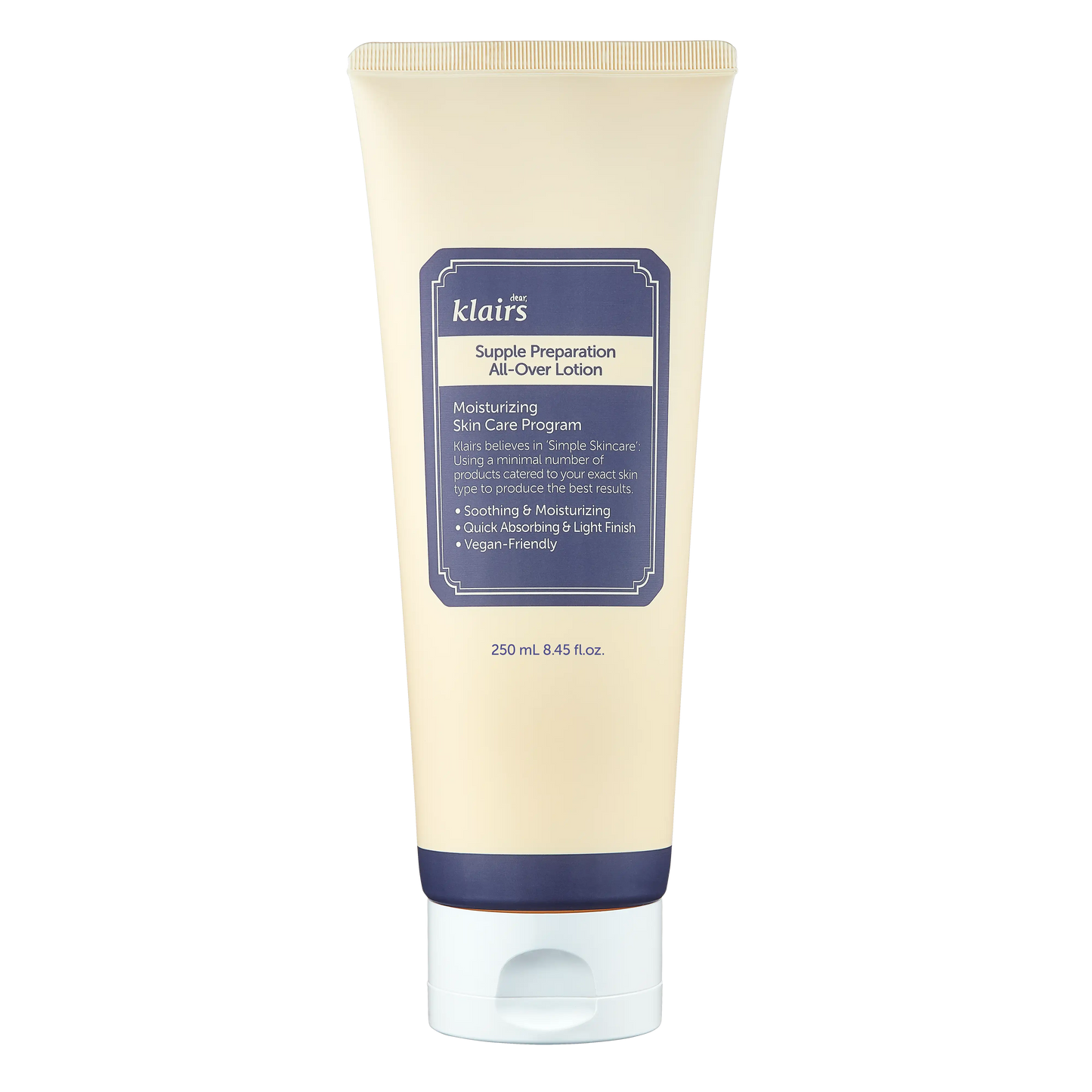 Dear Klairs Supple Preparation All Over Lotion 250ml tube front view