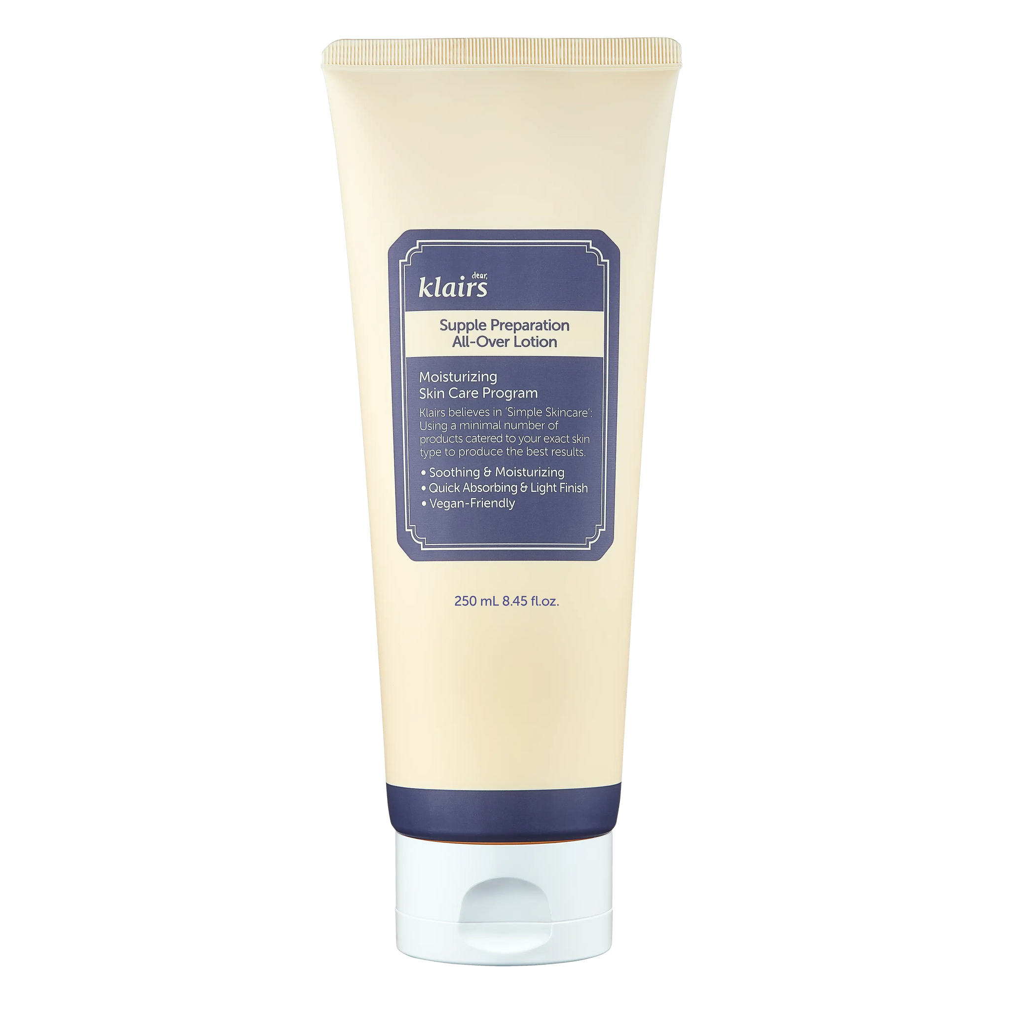 Dear Klairs Supple Preparation All Over Lotion 250ml tube front view